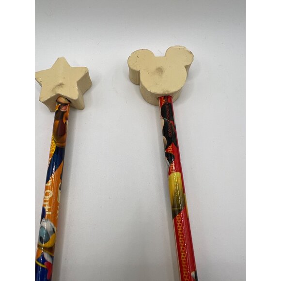 Set Of 3 VTG Disney Pencils W Eraser Toppers Mickey &‎ Minnie Mouse Donald Goofy - Picture 10 of 10